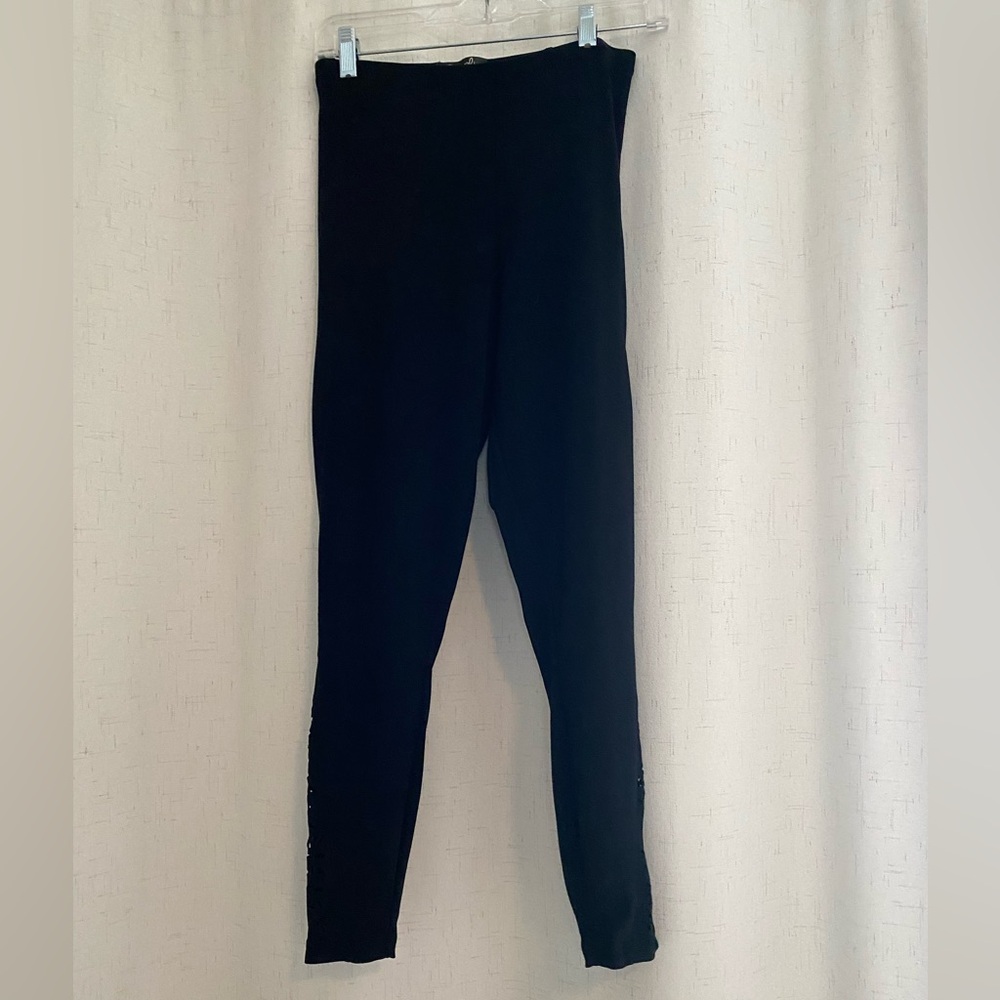 Brand New Sympli Black Leggings with Geometric Side Detail